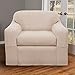 Maytex Reeves Stretch 2 Piece Arm Chair Furniture Cover Slipcover, Natural White