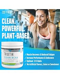 Suplemento en polvo de proteína vegetal BCAA Fermentado de Truth Nutrition, fórmula mejorada 2:1:1...