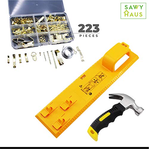 Picture Hanging Tool Kit with Level Easy Frame Picture Hanger Set