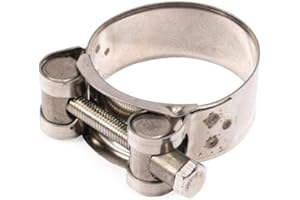 JJLFRESHENERS Exhaust Clamp Stainless Steel Exhaust Band Clamp Replacement for Motorcycle Water Hose Car Automotive Replacement Exhaust Clamps (48-51mm)