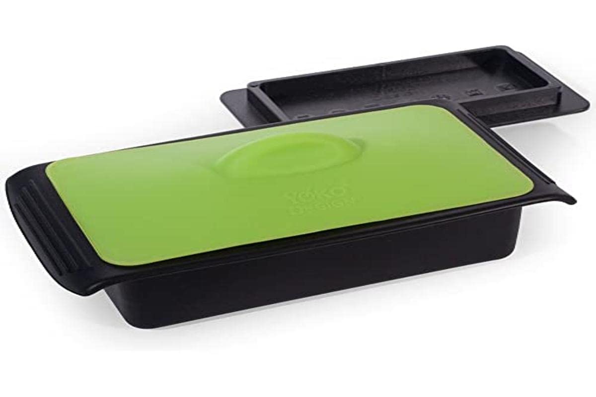 YOKO DESIGN 1140 Terrine 1 kg Silicone Red and Black 23 x 14 x 10.5 cm