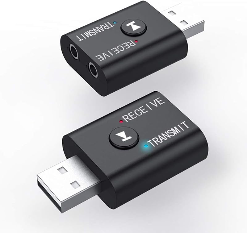 Hopcd Bluetooth 5.0 Transmitter Receiver for TV Computer Projector USB Mini
