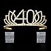 DcZeRong Queen 40 Birthday Tiara Women 40th Birthday Crown Gold Rhinestone Crystal Diamond Crown