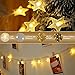 Lyhope Star String Lights, Low Voltage Twinkle Star Fairy Christmas Lights 100 LED 42.8ft Waterproof 29V UL Certified Adapter for Indoor & Outdoor, Party, Wedding and Holiday Decorations (Warm White)