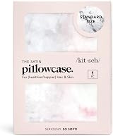 Kitsch Satin Pillowcase with Zipper 48x66 Marble Hair Skin 600TC Like view 8