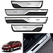 Stainless Steel Door Sill Scuff Plate Cover for Honda CR-V CRV 2017 2018 [Blue/Silver] (Blue)