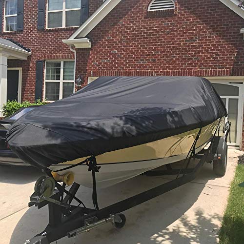 Waterproof Boat Cover, Morhept Heavy Duty 600D Marine Grade Trailerable