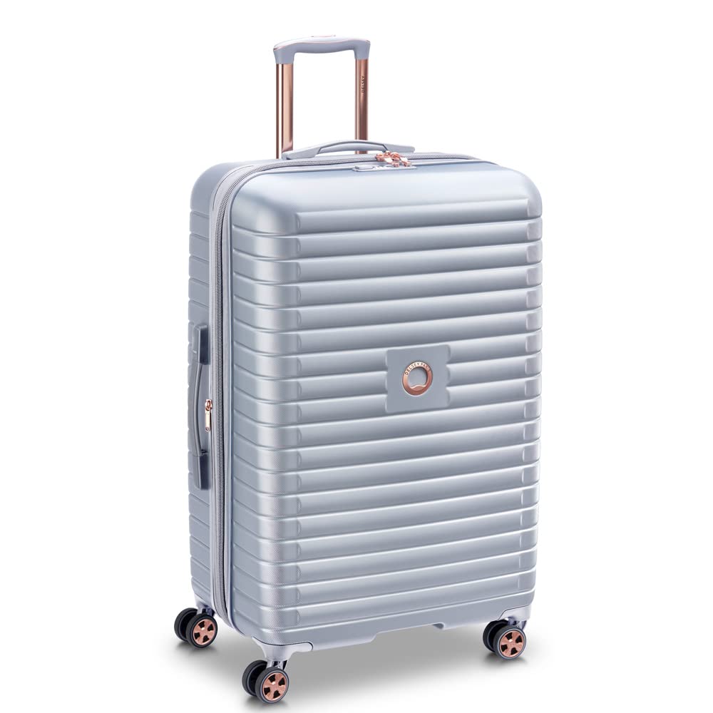 DELSEY PARIS Cruise 3.0 Hardside Expandable Luggage with Spinner Wheels, Platinum, Checked-Large 28 Inch