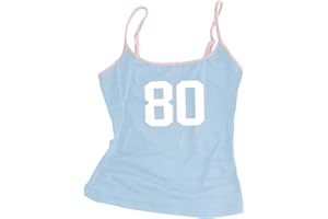 RoseSeek Girl's Sleeveless Jersey Shirts Number Graphic Camisole Tops Workout Sports Y2K Top