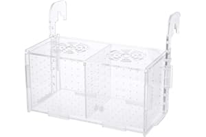 Balacoo Aquarium Fish Breeding Box - Transparent Acrylic Fish Tank Isolation Hatchery Hanging Incubator for Shrimp Clownfish Baby Fishes (Hook 201011cm)