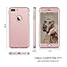 iPhone 7 Plus case,360 Degree All-around Full Body protection Utral thin Fit Case cover with Tempered Glass Screen Protector Light Weight for Apple iPhone 7 plus(ROSE GOLD)