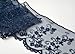 NAVY Flower Embroidered tulle lace Trim, 3-1/4 Inch by 1 Yard, STEP-3801