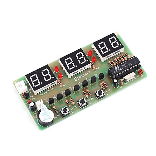 Icstation 6 Digit Electronic Digital Alarm Clock Assemble Kits DIY