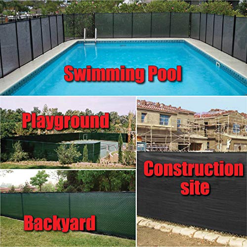 Evergrow 4 X 50 Black Privacy Fence Screen 150 Gsm Heavy Duty