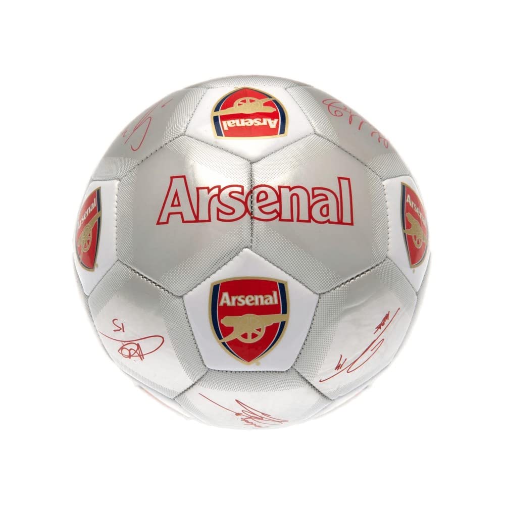 Arsenal F.C. Unisex Arsenal Special Edition Signature Football Silver White Ar08291 Ball, Silver White (Multicolor), 5 UK
