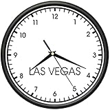 LAS VEGAS TIME Wall Clock world time zone clock office business