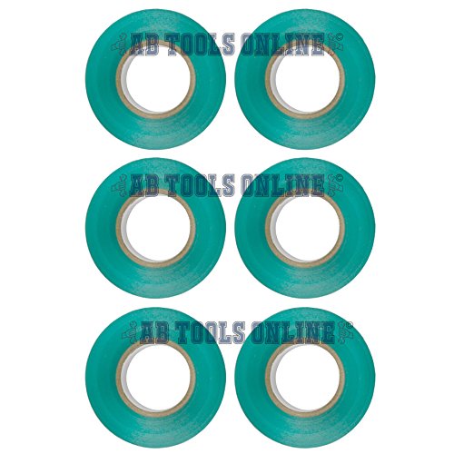 PVC Insulation Electricians Electrical Tape Green 6 Reels Flame Retardant