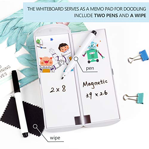 Multifuction Pencil Case for Boys Girls PYFK Pencil Box with Calculator Mirror and Whiteboard Pencil Holder for School Office Supplies Cute with Perfect Size and Easy Access(Sky)