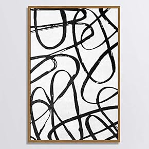 signwin Framed Canvas Wall Art Black and White...