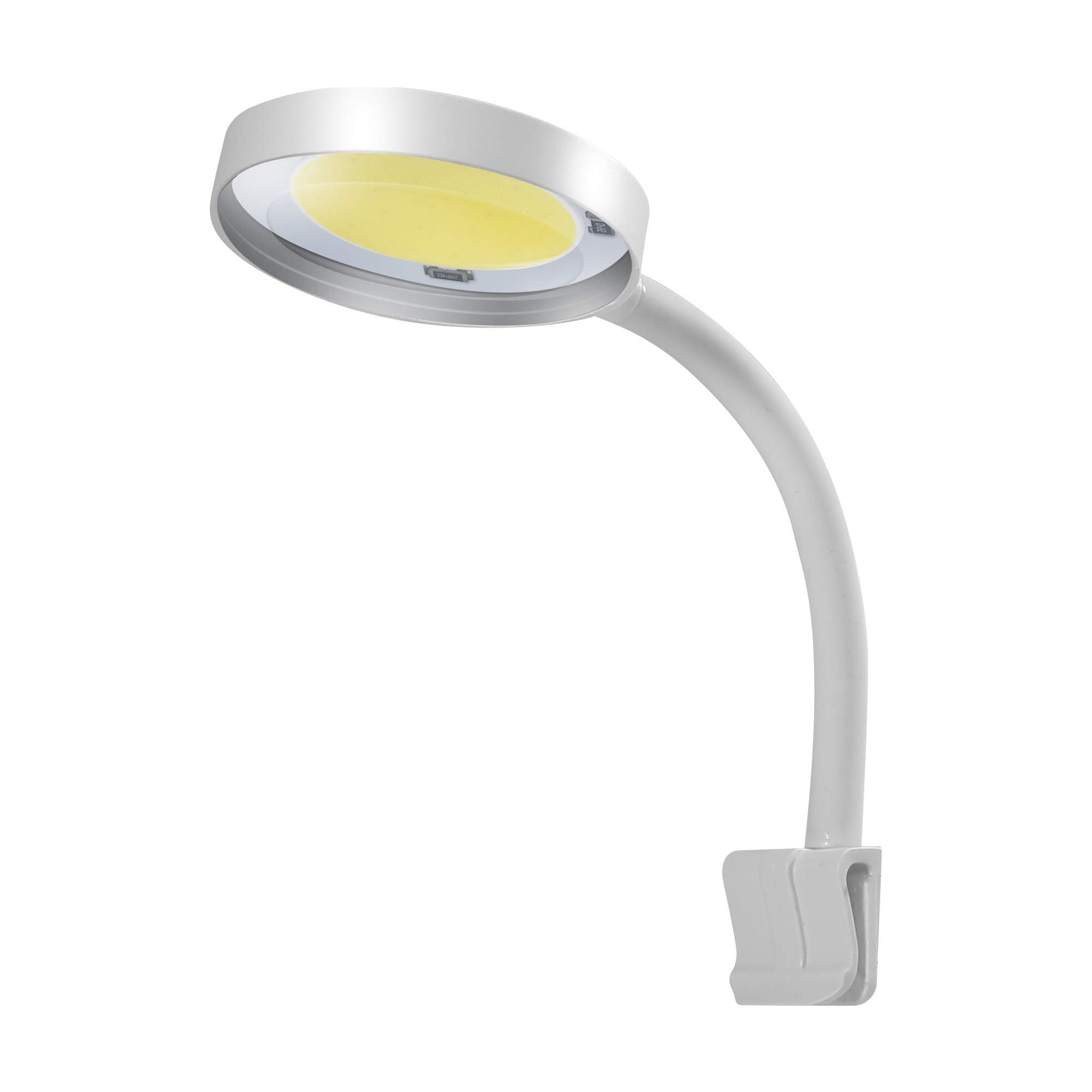 Tigerlily Enterprises 2.5W USB Aquarium Light – Blue & White LED Clip-On Lamp with Flexible Gooseneck & Wired Controller – Ideal for Small Freshwater, Planted & Saltwater Tanks - White