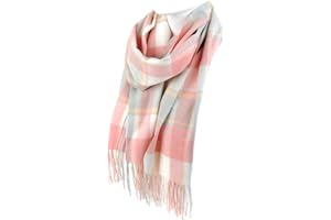 Nollia Plaid Fall/Winter Scarf for Men & Women-Plaid Color Cashmere Feels Acrylic Scarves
