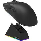 MechLands AJAZZ AJ139 V2 MC Gaming Mouse with Charging Base, Adjustable 12,000 DPI, PAW3311 Sensor, 3 Modes Wireless Mouse, 5