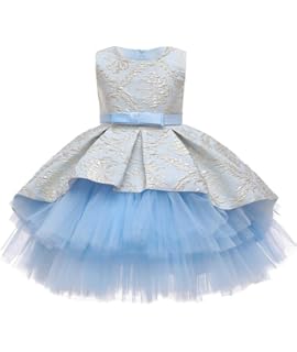 steel blue flower girl dresses