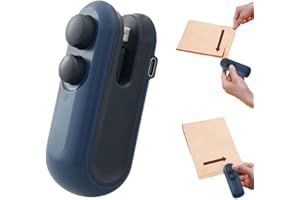 FAUPPT Mini Bag Sealer and Cutter Mini Bag Sealer,Upgrade Handheld TYPE-C Rechargeable Bag Sealer for Sealing and Cutting,Portable Vacuum Food Sealer for Snack Bags Food Storage (Black)