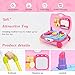 Toyk Super Fun Multifunctional Music Suitcase Kids Learn Beauty Salon Cosmetic Toys Set Lights with Adjustable Sound Educational Music Toys for 1 2 3 4 5 6 7 8 9 10 Year Old Boys Girls