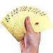 LotFancy 24K Gold Foil Playing Cards, 2 Decks of Cards with Boxes, Waterproof Plastic, Bridge Size Standard Index, for Cards Games, Magic Props