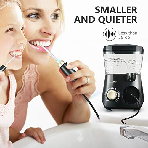 ELLESYE 600ml Water Flosser with 1 Toothbrush Head & 7 Multifunctional Jet Tips for Home & Family, Leak-Proof Quiet Design Dental Oral Irrigator for Teeth Cleaning & Braces Care, Adults & Kids Use