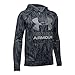 Under Armour Boys' Armour Fleece Printed Big Logo Hoodie, Black/Black, Youth Large