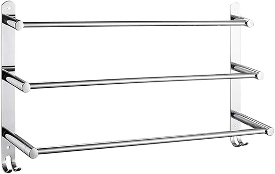 L1 Toallero de baño Moderno a Prueba de Herrumbre de Cobre Cromado de 3