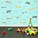 IARTTOP DIY Watercolor Clouds Wall Sticker, Flying Airplane Decal for Kids Room Bedroom Removable Home Wall Art Decor (41pcs)