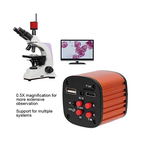 Vergrößerungsglas 0,5-faches Okular 23,2 mm Mikroskop Kamera 16 MP HDMI USB Digital Mount und 30 mm 30,5 mm Trinokular… – Bild 4