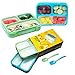Bizz Bento Lunch Boxes with Spoon (2-Pack) 3-Compartment Leakproof Food Storage Container, Work, Home, School, Meal Prep, Portion Control, Dry or Liquid, Men, Women, Kids