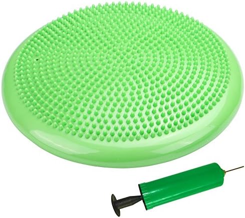 Runyuan Exercise Fitness Core Balance Disc-Inflated Stability Wobble Cushion-Free Pump(Office & Home & Classroom)