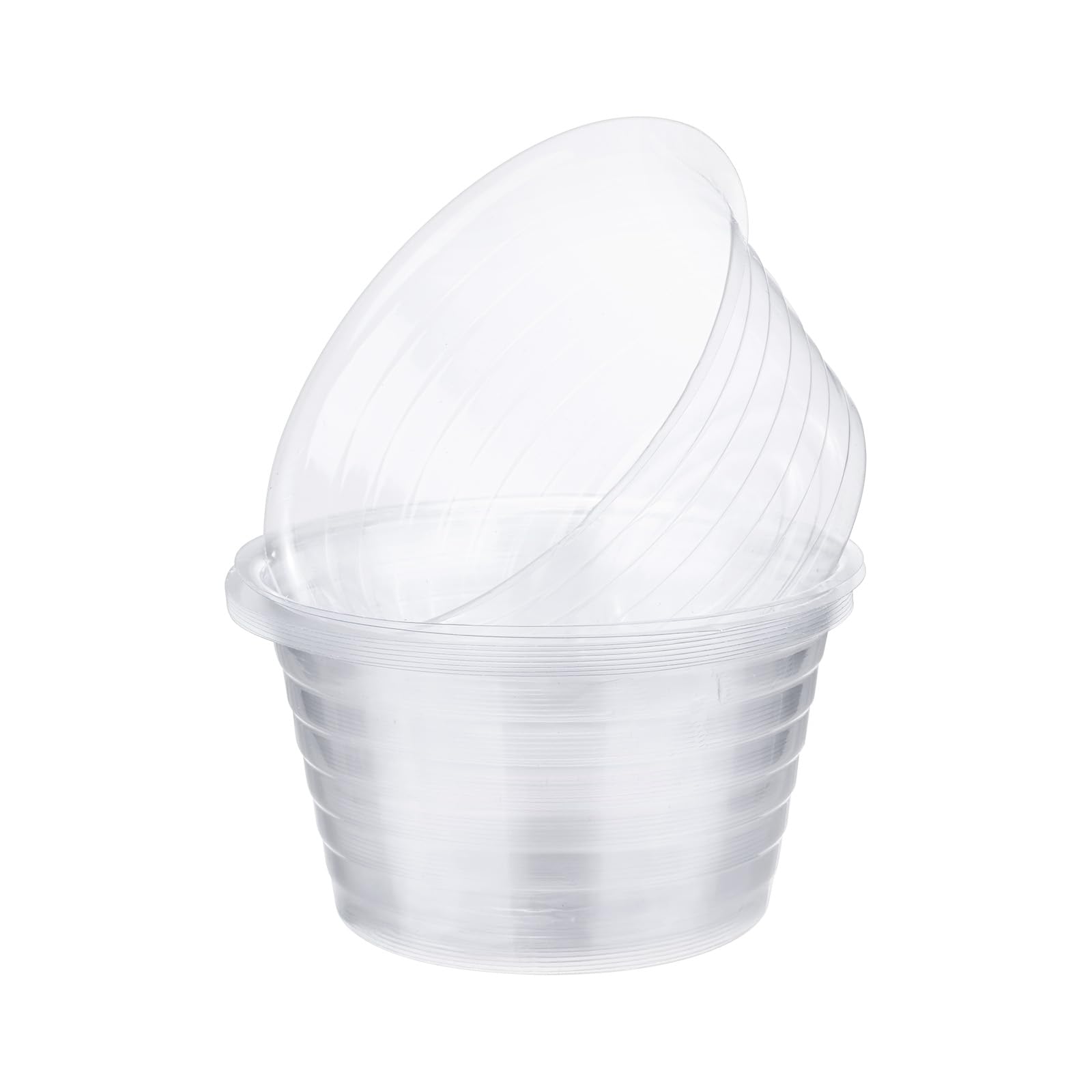 M METERXITY 10-Pack Plastic Plant Saucer, 6 Inch Clear Thin Plant Saucer Drip Tray for Indoor/Outdoor, Planter Liners Nursery Pots