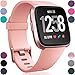 Wepro Bands Compatible with Fitbit Versa Smart Watch, Small, Peach