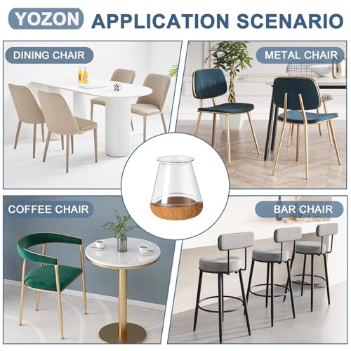 20pcs Round Chair Pads with Thickened Upgraded Felt Pads, Chair Leg Covers, Furniture Chair Leg Protectors for Wooden Floors (Transparent, Diameter 14-20mm)