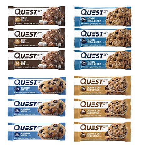 Quest Nutrition Protein Bar America Variety Pack. Low Carb Meal Replacement Bar w/ 20g+ Protein. High Fiber, Soy-Free, Gluten-Free (12 Count)