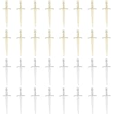 UNICRAFTALE 32pcs 2 Colors Swords Knife Bookmark Charms Plating Alloy Sword with Skull Pendants Dagger Punk Earring Charms for DIY Jewelry Making and Custom Toymaking