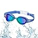 ROTERDON Swim Goggles, Anti Fog UV Protection No Leaking Swimming Goggles for Men Women Adult Youth Kids (Blue 7001)