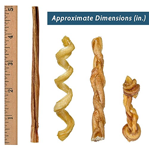 Mini Bully Stick Variety Pack 15 LowOdor Bully Sticks for Toy Breeds