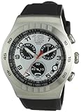 Swatch Men’s YOS433 Irony Chrono Silver and Black Dial Watch, Watch Central