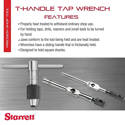Starrett THandle Tap Wrench Ideal for Holding Taps, Drills, Reamers