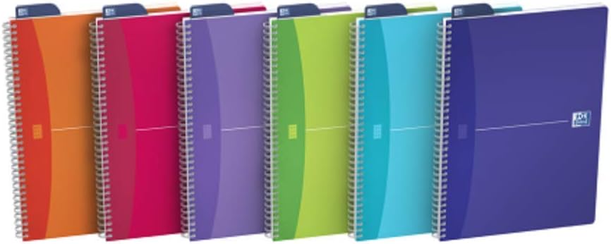 Oxford 100101864 Office My Colours Spiral Lock Polypropylene Cover, multi-coloured, Formato A4