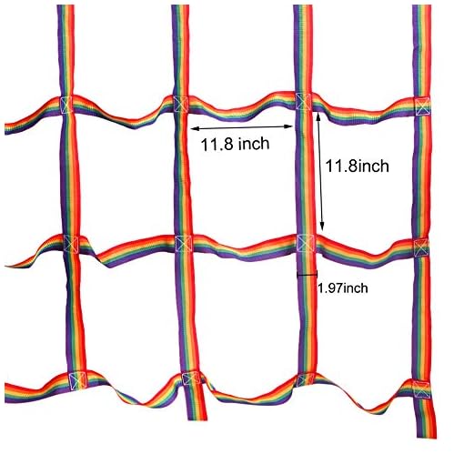 letsgood Colorful Climbing Cargo Net, Outdoor Backyard Play Sets & Playground Equipment for Jungle Gyms, Swing Set… - Image 3