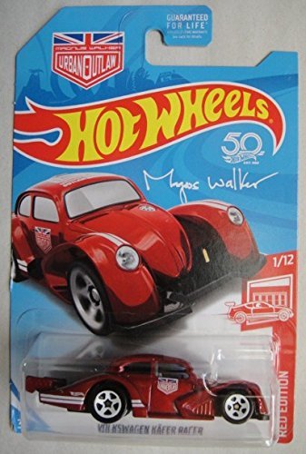 HOT WHEELS RED EDITION 1/12 EXCLUSIVE, RED VOLKSWAGEN KAFER RACER 50TH ANNIVERSARY