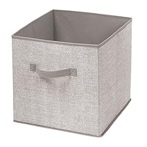 InterDesign Woodland Camouflage Fabric Storage Organizer Cube Forest/Black